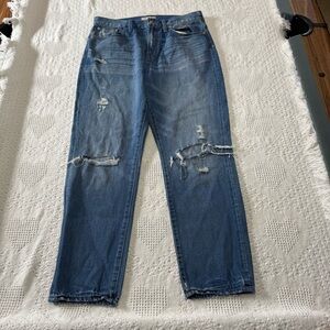 Madewell “The Perfect Vintage Jean” Distressed Blue Jeans (32)